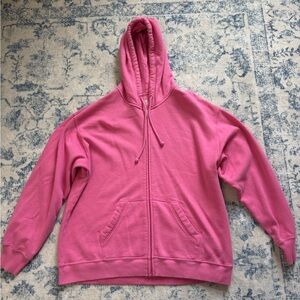 Hollister pink women’s zip up hoodie